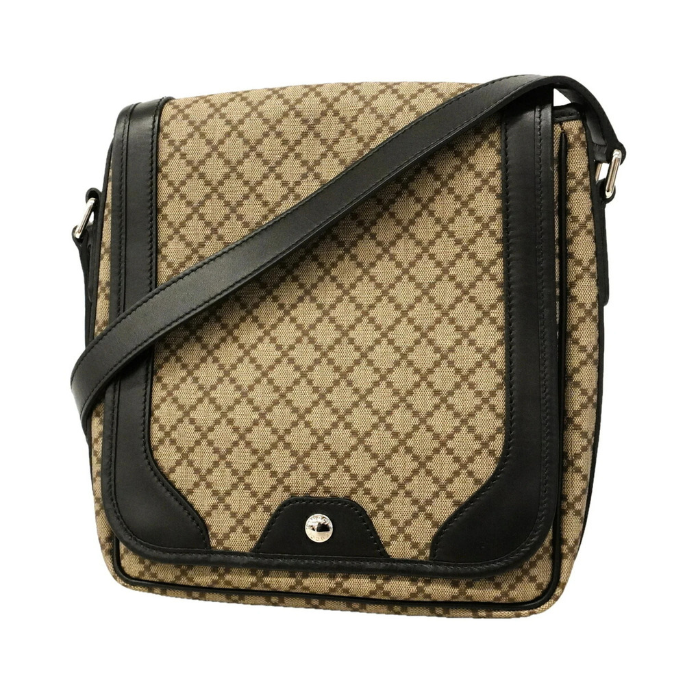 Gucci Diamante Shoulder Bag 295679 Beige Black Women's